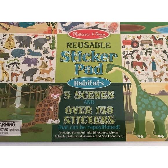 Melissa & Doug Toys Melissa Doug 5 Reusable Sticker Pad Habitats 5